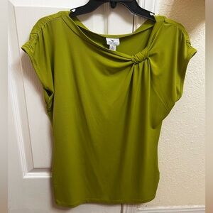 Worthtington - Olive Green Petite Large Short Sleeve Top